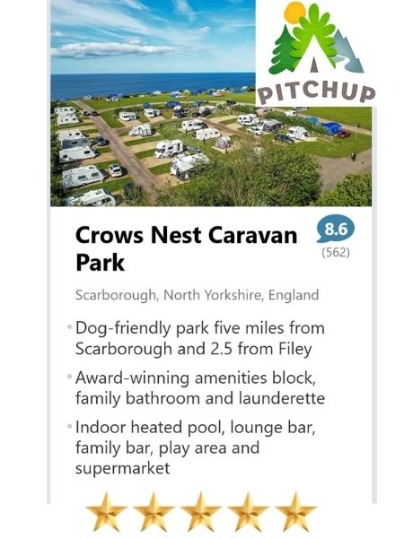 campervan friendly campsite nnear scarborough
