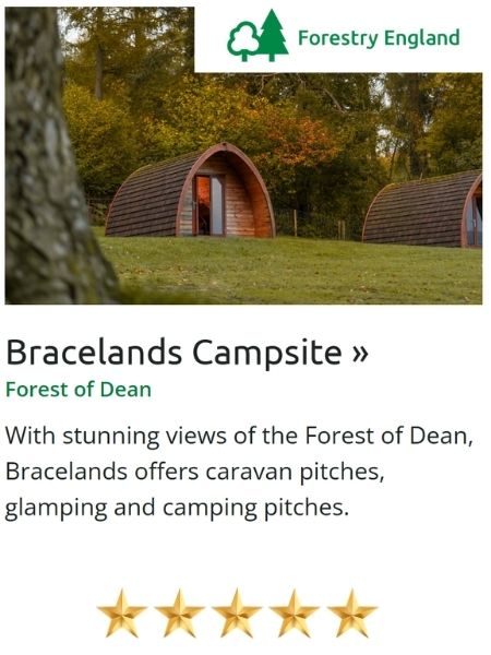 campervan friendly campsite in forest of dean