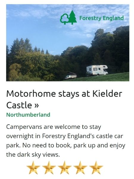 campervan site northumberland