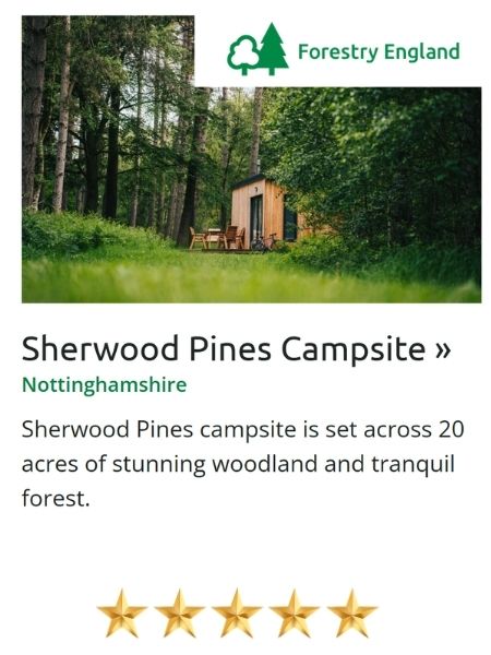 campervan campsite sherwood forest