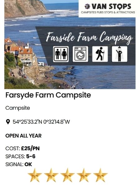 campervan site near robin hoods bay