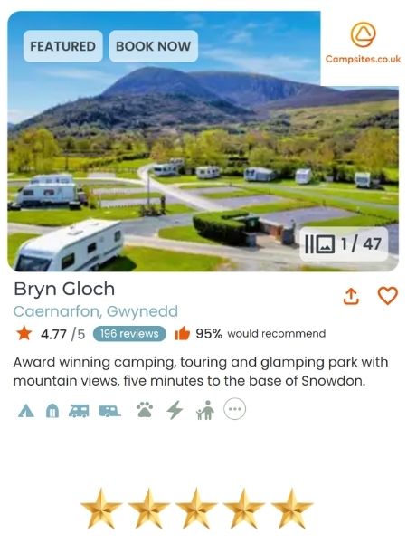 campervan site near caernarfon