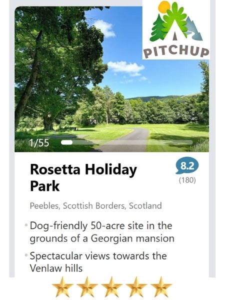 campervan site near peebles scottish borders