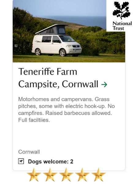 campervan campsite cornwall